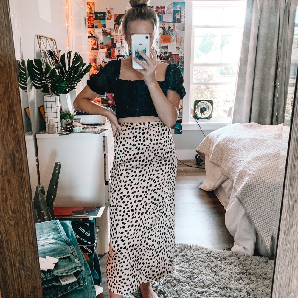 Cheetah midi skirt